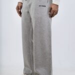 Fit Fusion Essential men's Baggy Pants in Silver Ash, men's relaxed fit baggy pants