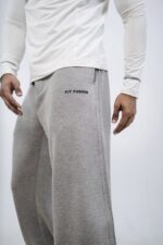 Fit Fusion Essential Baggy Pants in Silver Ash, oversized baggy pants for men