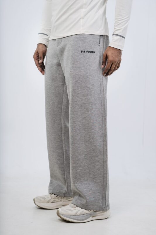 Fit Fusion Essential men's Baggy Pants in Silver Ash, men's relaxed fit baggy pants