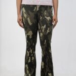 Women’s Army Print Flared Pants