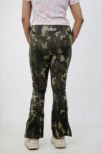 Women’s Army Print Flared Pants - Image 2