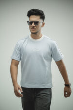 Mist Silver Drop Shoulder Tee