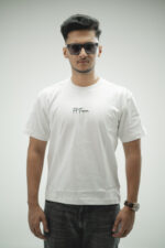 white Drop Shoulder Tee